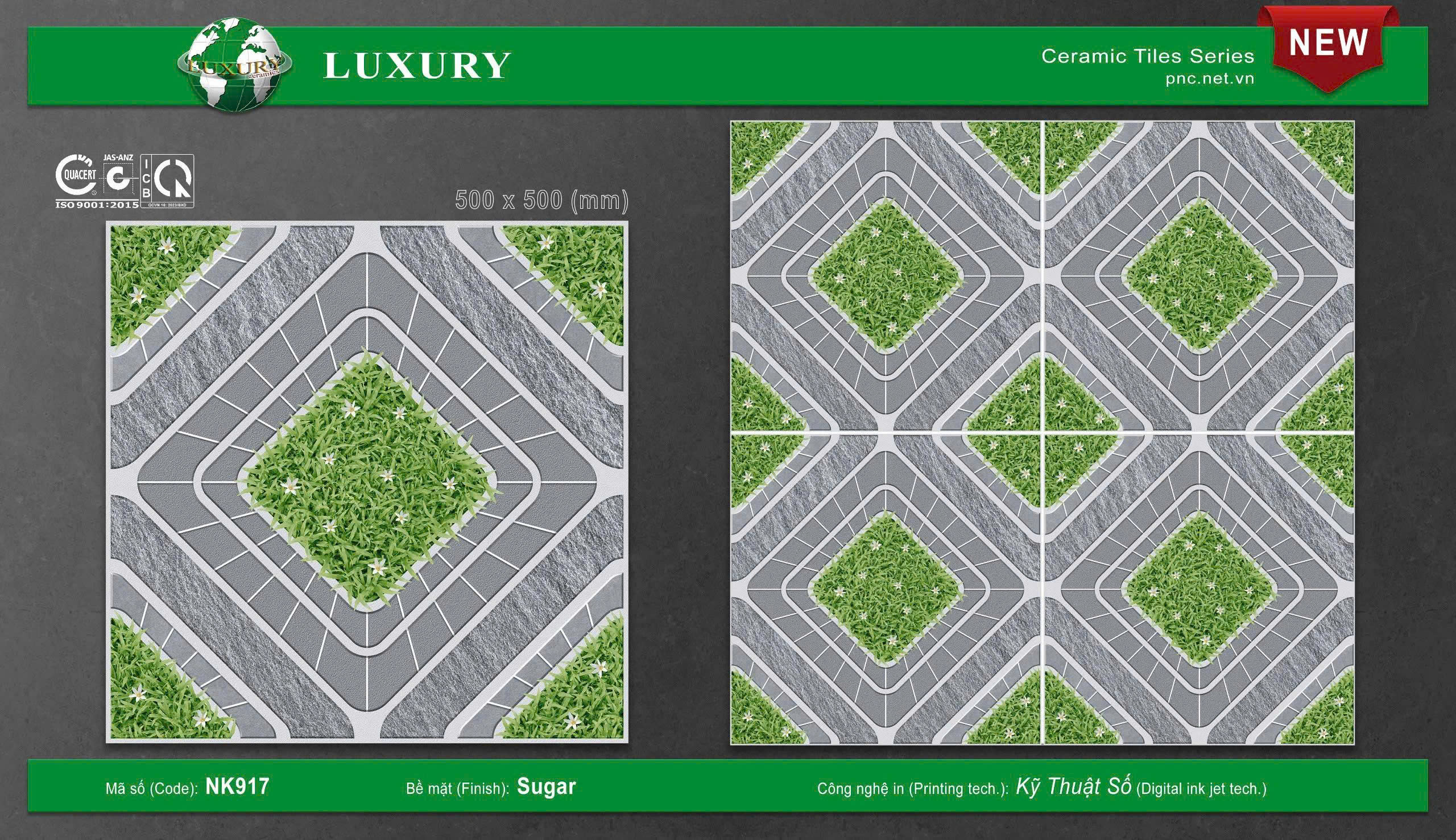 GACH SÂN VƯỜN KT 500X500